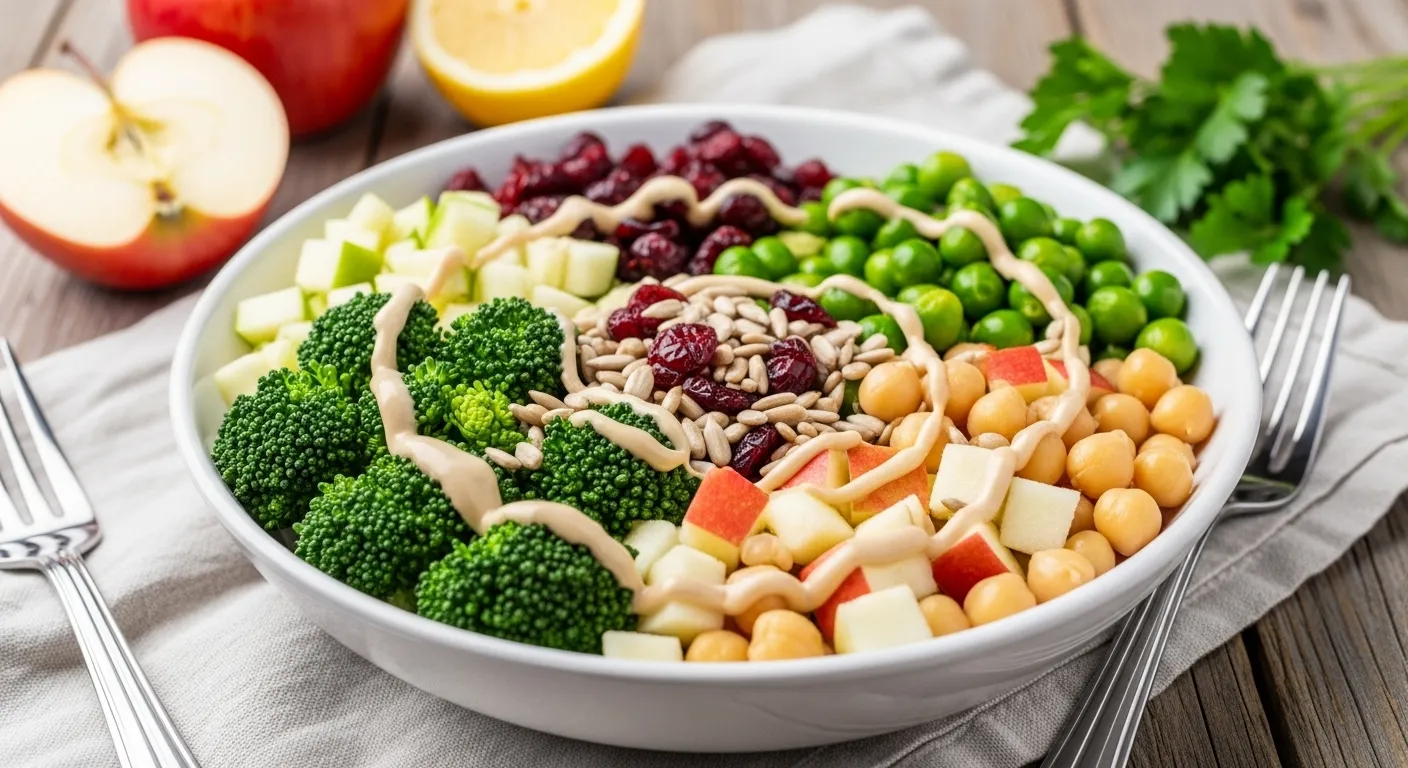 Broccoli Chickpea Apple Salad Recipe