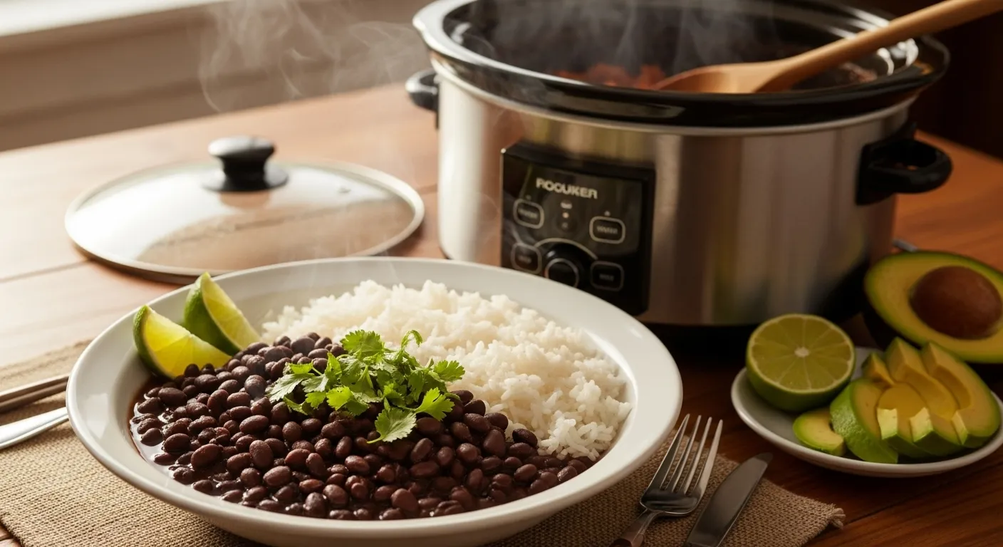 Crockpot Black Beans & Rice