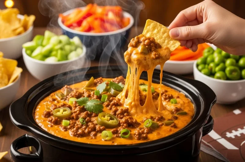 Crockpot Chili Cheese Dip