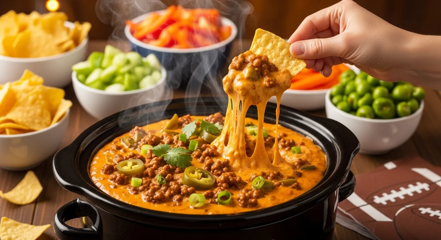 Crockpot Chili Cheese Dip