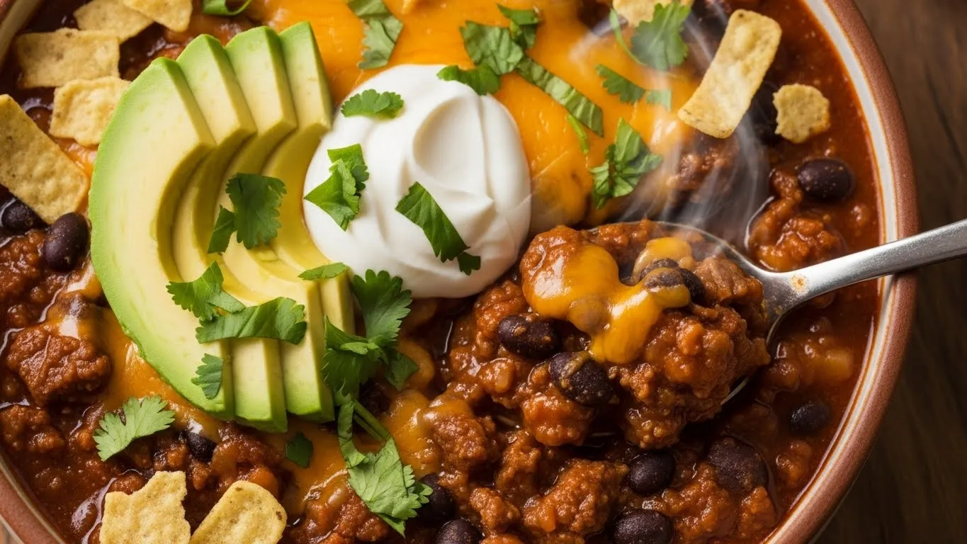 beef and black bean chili