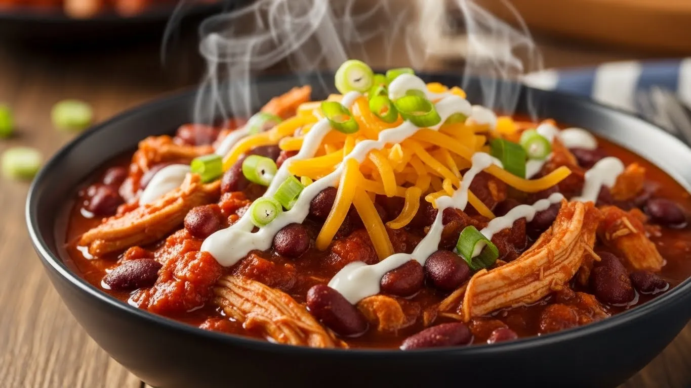 Crockpot buffalo chicken chili