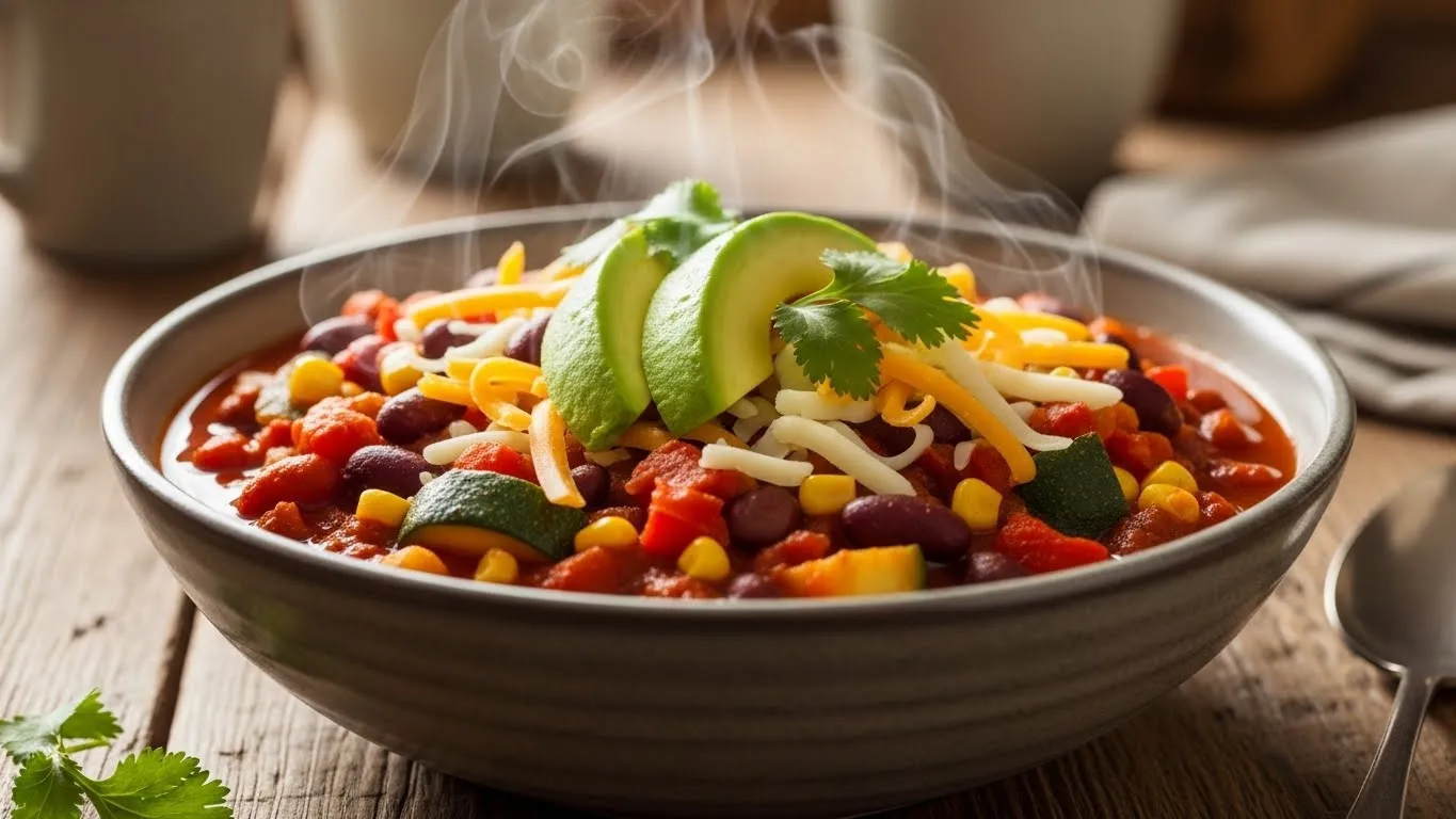 Crockpot vegetarian chili
