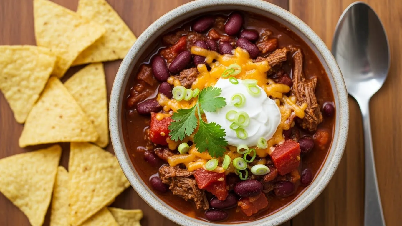 chili made with leftover meat