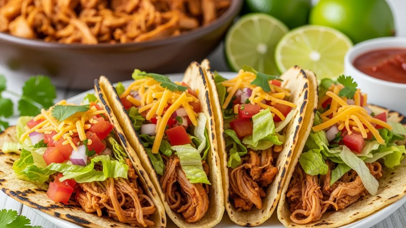Crockpot Chicken Tacos (Juicy, Tender & Full of Mexican Flavor)