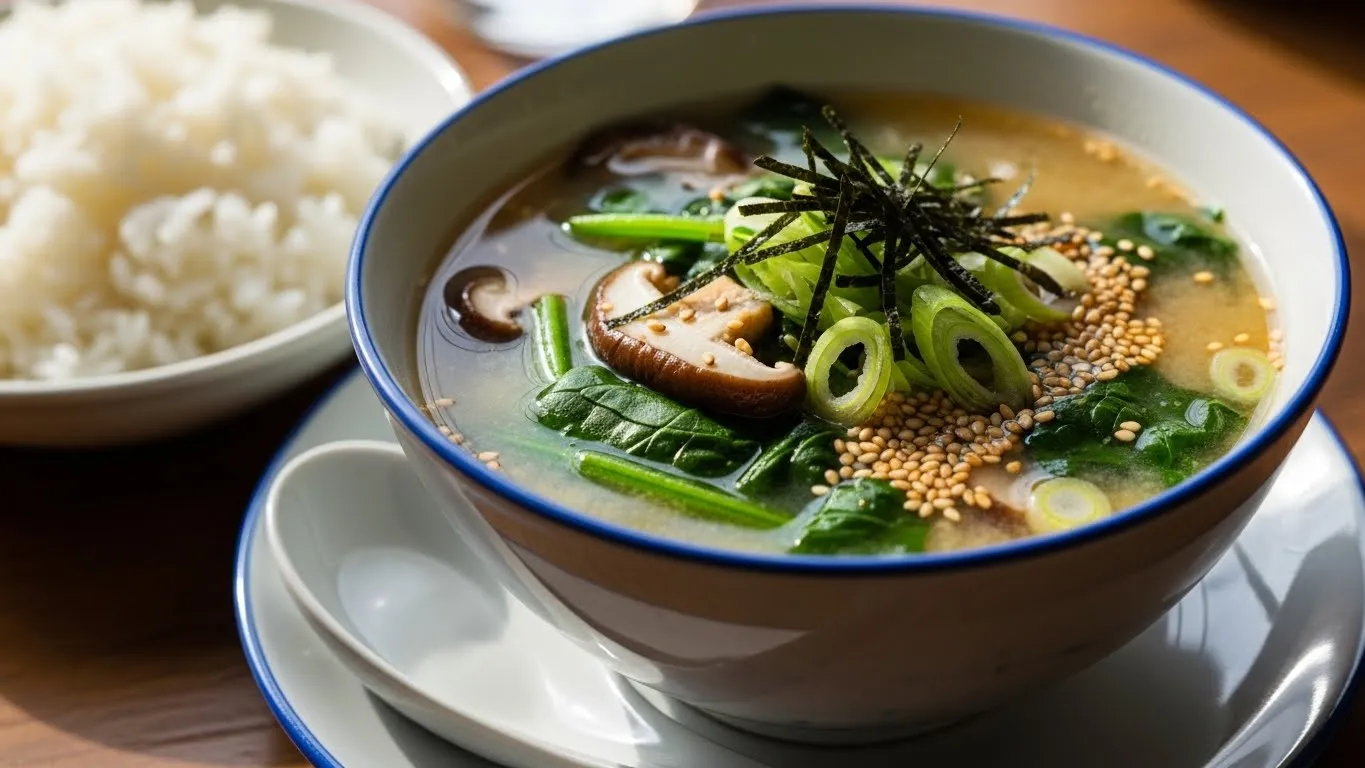 miso soup with rice