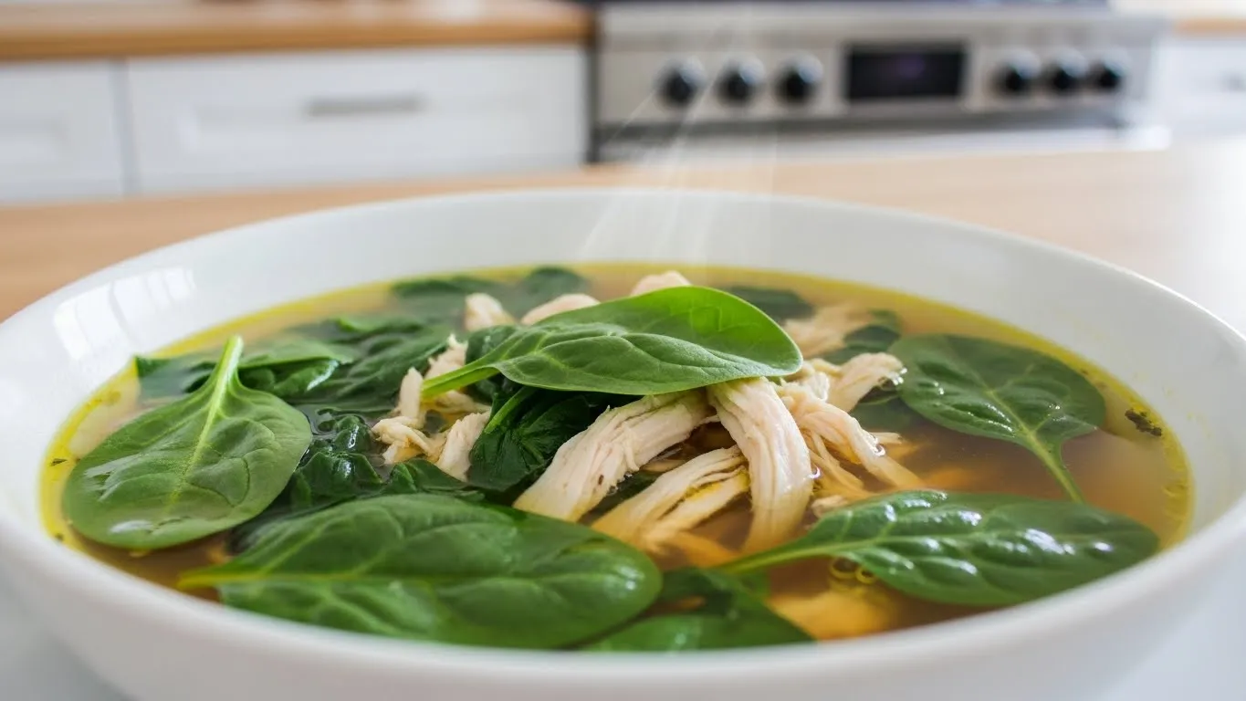 spinach soup with chicken