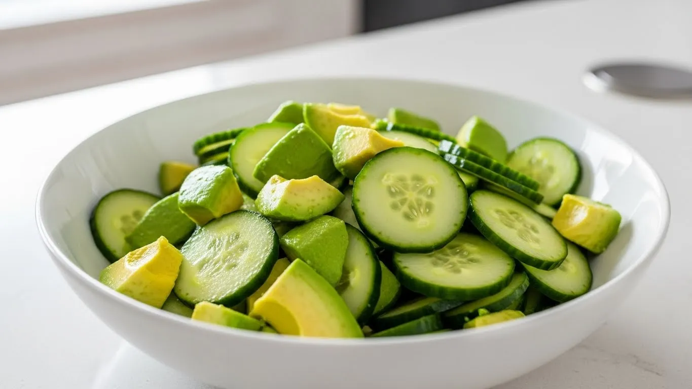 Avocado cucumber salad