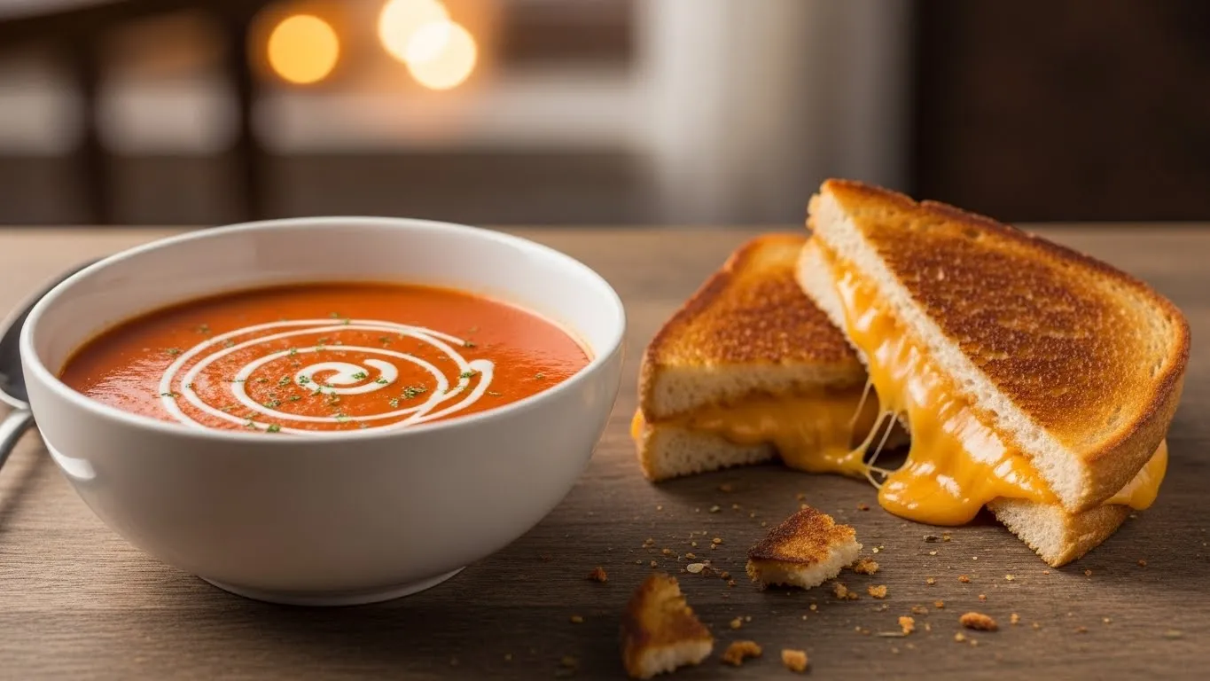 Tomato Soup with Grilled Cheese