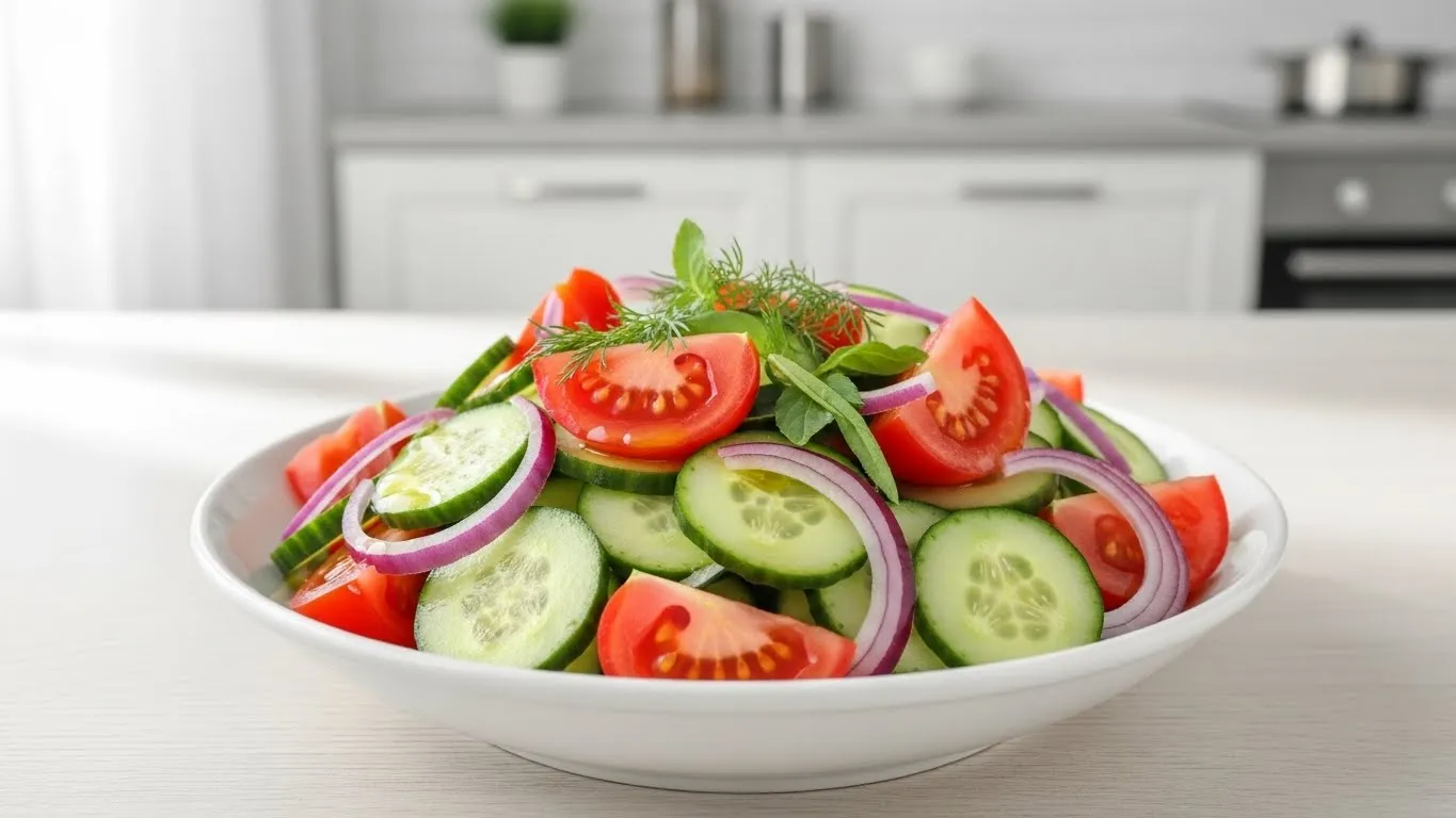 Cucumber tomato salad