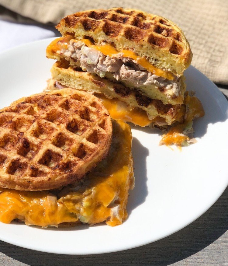 Keto Tuna Melt Chaffle (Crispy, Cheesy & Low-Carb Comfort Food)