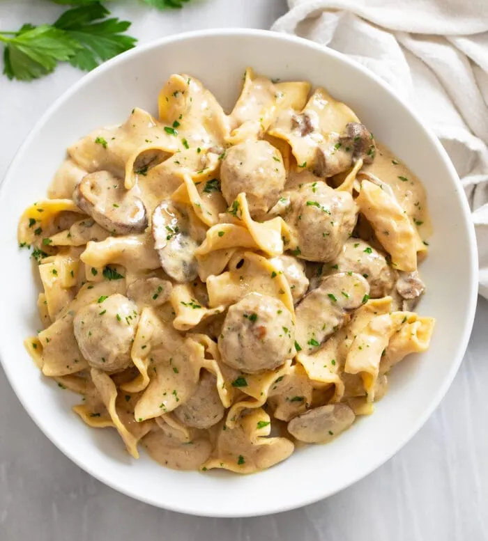 Meatball Stroganoff (Creamy, Hearty & Comforting)