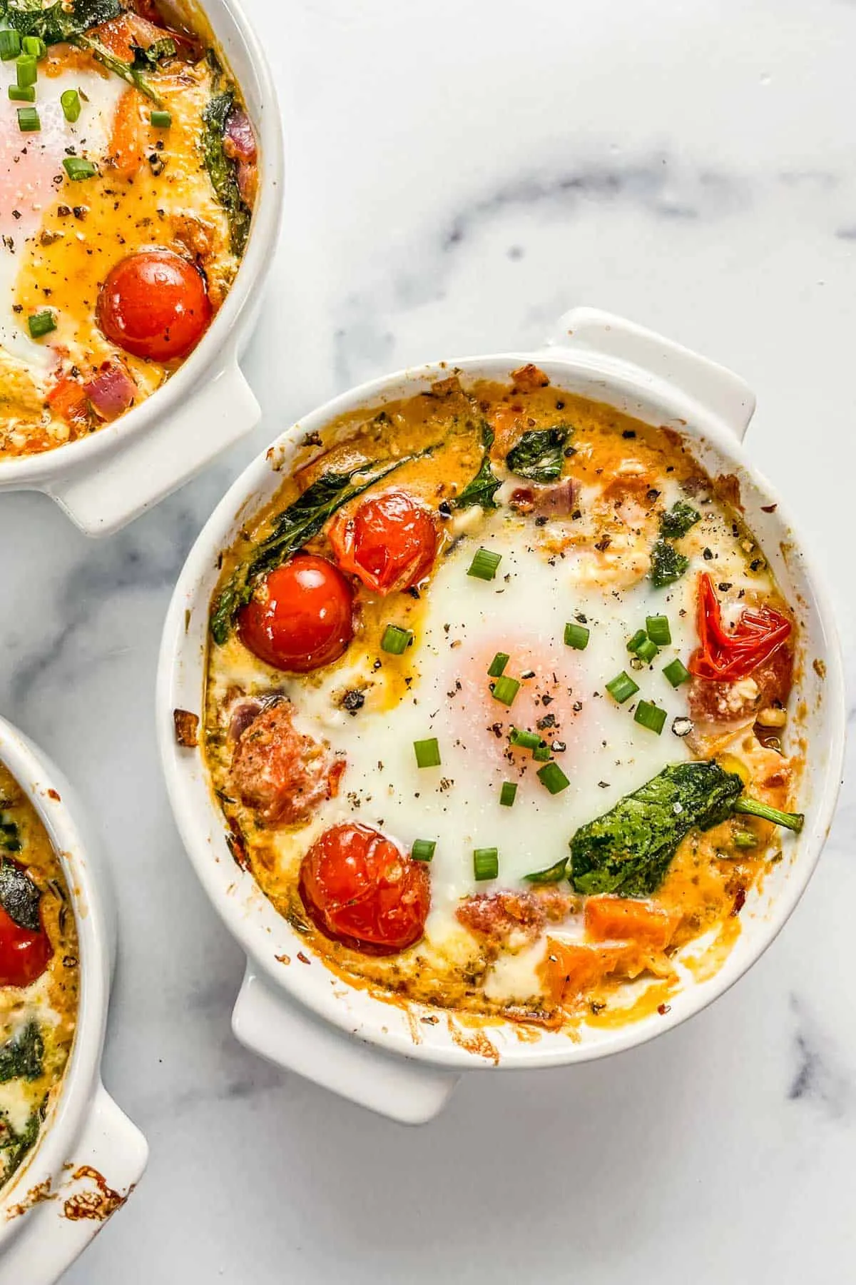 Baked Feta Eggs (Creamy, Savory & Easy Breakfast Bake)